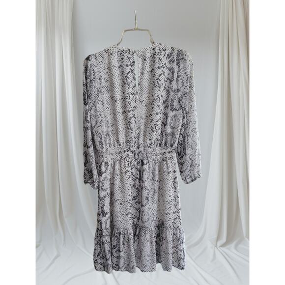 J Crew Women Dress Size XS Snake Skin Print Fully Knee Length Business Boho - Picture 1 of 11